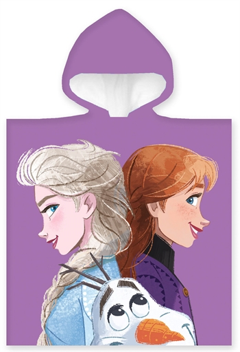 2: Badeponcho - Børnehåndklæde - Frost Anna - Elsa og Olaf - 50x100 cm - 100% Bomuld